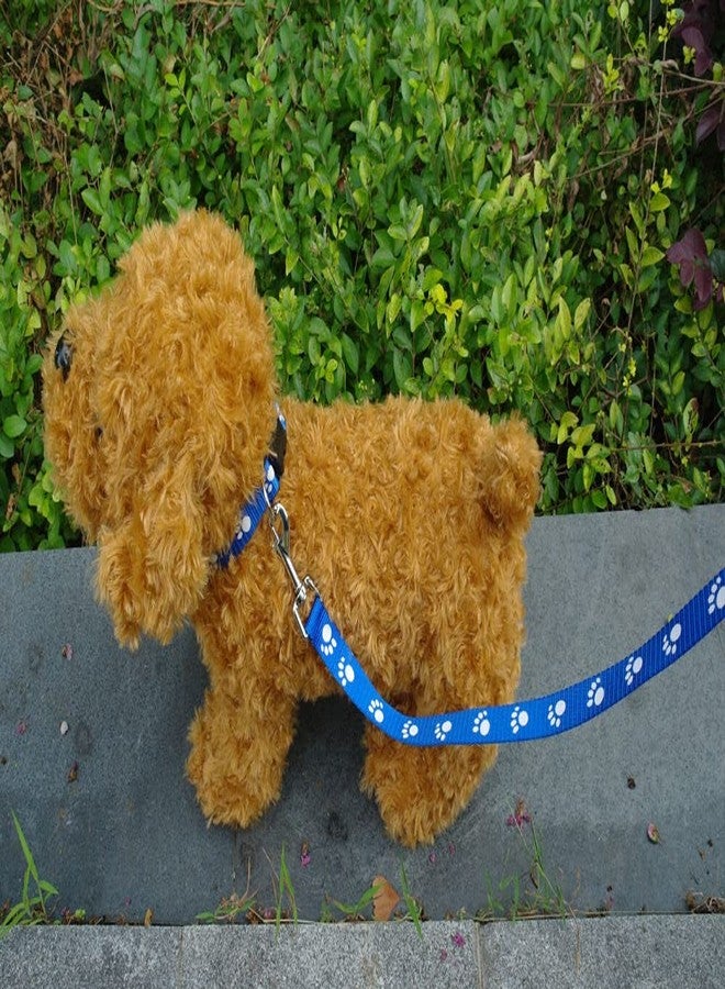 Pups&Pets طقم طوق ومقود من النايلون من Pups&Pets، قطعة واحدة، مطبوع عليه صورة جرو، طوق نايلون قابل للتعديل مع مقود لمقاس صغير جدًا، سهل الفتح وجيد التهوية، مناسب للجراء والكلاب والقطط، 10 مم (أسود) - Image 5